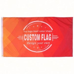 ขายส่งธงโพลีเอสเตอร์ 100D คุณภาพดี สีส้ม ธงสั่งทำพิเศษสำหรับงานอีเว้นท์ - Product Image 1
