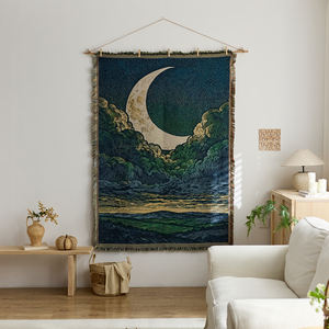 Coperta Decorativa di Alta Qualità con Nappe Lavabile Arazzo da Parete con Motivi Paesaggistici per la Casa - Product Image 6