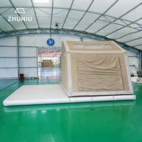 Tente gonflable de camping familial de haute qualité en tissu Oxford, imperméable quatre saisons WP3000+, avec une chambre et un salon