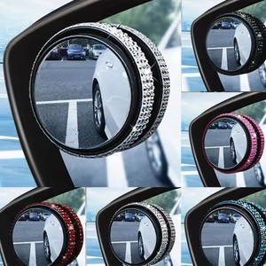 2PCS Miroir <span class=keywords><strong>de</strong></span> recul <span class=keywords><strong>de</strong></span> voiture diamanté, vision complète 360 degrés, grand angle, assistant <span class=keywords><strong>de</strong></span> stationnement, étanche, miroir d'angle mort pour voiture - Product Image 2