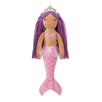 Poupée en peluche Princesse Sirène, cheveux en laine douce, jouet en peluche Sirène pour enfants, cadeau
