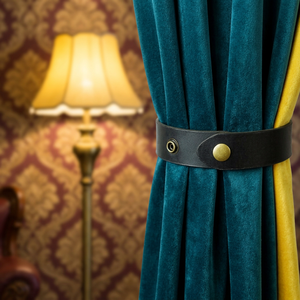 Boshiho Genuine Leather Curtain Tie Backs Curtain Holdback Strap Reusable Adjustable Leather Binding Band for Home Decor - Product Image 6