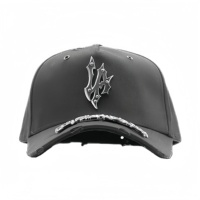 4UGEAR Grosir Topi Bisbol Melengkung Hitam dengan Pinggiran Suede, Topi Trucker 5 Panel Model A-Frame, Topi Bisbol Gorra