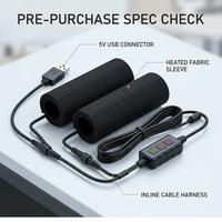 Poignées chauffantes USB 5V pour guidon de vélo électrique et moto