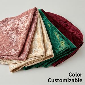 Mantel Redondo <span class=keywords><strong>de</strong></span> Terciopelo Arrugado <span class=keywords><strong>de</strong></span> Grado <span class=keywords><strong>de</strong></span> Alquiler, Reutilizable, Anti-Decoloración, Sin Arrugas, Sin Desprendimiento <span class=keywords><strong>de</strong></span> Pelusa, Tamaño Personalizable <span class=keywords><strong>para</strong></span> Eventos y Bodas - Product Image 2