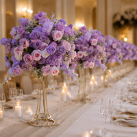 Décoration d'allée de mariage, boule de fleurs en soie, centre de table de mariage, arrangement floral lavande violet, décoration florale pour centre de table