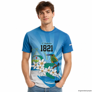 Camiseta al por mayor de bajo precio para el Día de la Independencia de <span class=keywords><strong>Nicaragua</strong></span> 1821, camiseta Guardabarranco, camiseta de cuello redondo transpirable para hombre con diseño de <span class=keywords><strong>Nicaragua</strong></span> - Product Image 4