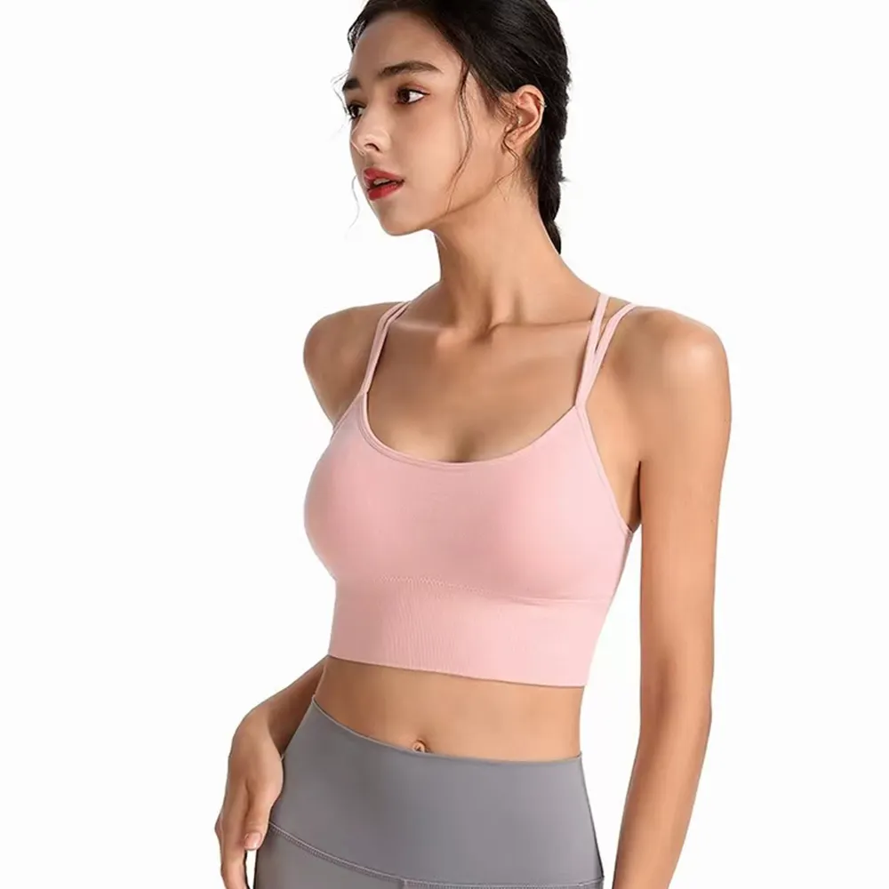 Kundenspezifischer Damen-Yoga-Anzug weich sexy hochwirkungsvolle Unterwäsche Zubehör mit abnehmbaren Bechern Yoga-BH