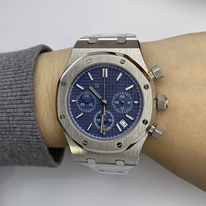 Montre à quartz pour homme avec boîtier en acier inoxydable étanche, verre saphir, mouvement VK63, montre-bracelet de mode pour affaires - Product Image 2