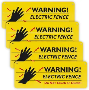 Factory Price High-Quality Reflective Aluminum Warning Electric Fence Safe Sign