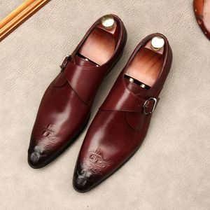 Luxury Custom-Made Oxford Dress Shoes Genuine Leather <b>Pointed</b> Autumn Adjustable Laces Simple Design Lightweight Anti-Slip for - Product Image 3