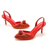 Sandales à talons pour femmes, vente en gros directe d'usine, sandales à strass pour femmes, sandales de créateurs pour femmes