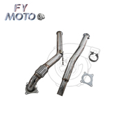 Knalpot Downpipe untuk Audi A3 2.0T 06 + GOLF MK5 MK6 dengan V band clamp LHD & RHD