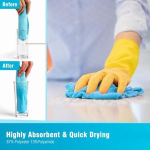 Chiffon de <span class=keywords><strong>nettoyage</strong></span> <span class=keywords><strong>pour</strong></span> appareils électroménagers et cuisine en microfibre de luxe à séchage rapide, 80% polyester, 20% polyamide, serviette de séchage <span class=keywords><strong>pour</strong></span> voiture - Product Image 2