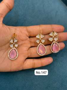 Kundan Pendant For women <b>Indian</b> Manufacturer <b>Jewelry</b> Long Necklace <b>Set</b> For Girls Women Party Wear - Product Image 2