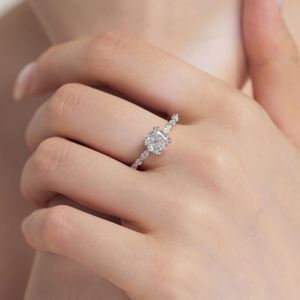 Dylam Dainty Charm Sterling Silver Rhodium Plated Marquise Square 8A Crushed <b>Iced</b> Out Cut Cubic Zirconia Women Dress up <b>Rings</b> - Product Image 6
