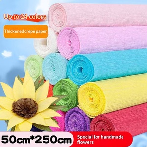 Guirnalda de flecos de color verde extrafino y grueso, serpentinas de regalo de 60 g/m², papel crepé morado de alta elasticidad, rollo jumbo de papel crepé arrugado fino para flores. - Product Image 2
