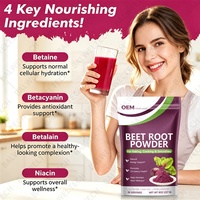 Poudre d'extrait de racine de betterave 100 % pure et naturelle OEM – Complément alimentaire en poudre de jus de betterave pour favoriser la santé circulatoire