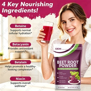 Poudre d'extrait de racine de betterave 100 % pure et naturelle OEM – Complément alimentaire en poudre de jus de betterave pour favoriser la santé circulatoire - Product Image 2