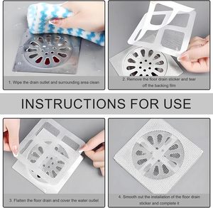 Adhesivo desechable para desagüe de suelo, filtro a prueba de insectos y pelo para inodoros - Product Image 4