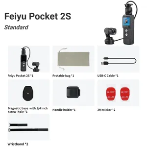JHD FeiyuTech <span class=keywords><strong>Pocket</strong></span> 2S <span class=keywords><strong>Feiyu</strong></span> 3Axis Gimbal 4K Cámara Diseño dividido Base magnética 1 Sensor de 2,5 pulgadas 130 Campo de visión Ultra - Product Image 6