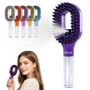 0728 Built-in Spray <b>Bottle</b> Comb 2-in-1 Hair Smooth Silky <b>Brush</b> Portable with 55ml User-friendly - Product Image 2