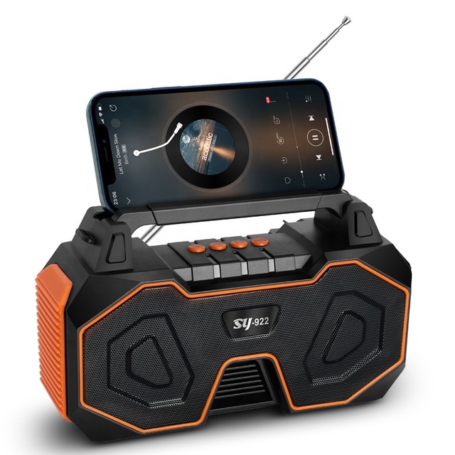 Portable TWS Bluetooth Speaker FM Radio USB TF MP3 Player Phone Holder Wireless Solar bluetooth Speaker Solar Speakers