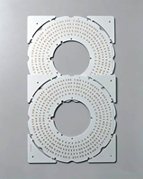 Carte de circuit imprimé circulaire en aluminium LED personnalisée, épaisseur de la carte de 1,2 mm, épaisseur du cuivre de 35 µm, MCPCB pour luminaire LED