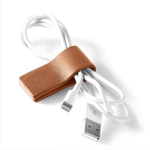 Soporte Magnético para Cable de Teléfono, Organizador de Cables Reutilizable de Cuero PU, Clips Portátiles para Cables, Regalos para Mujeres y Hombres - Product Image 1