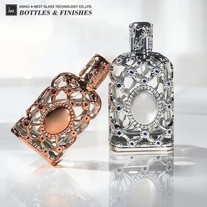 ABT Luxury Cylinder Glass Perfume Bottle 50ml 75ml Middle Eastern Dubai Arabic Perfume <strong>Spray</strong> Rose Gold <strong>Silver</strong> Lid Customizable - Product Image 2