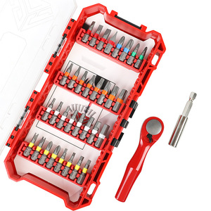 34 Piece Ratchet Wrench Set With Screwdriver Bits Phillips Flathead Bent Short For Diy Repair Tools In Plastic Box - Product Image 3