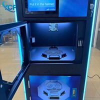 Máquina expendedora de limpieza de cascos con desinfección simultánea para dos cascos, pantalla digital personalizada, bajo nivel de ruido, secado automático, comercial