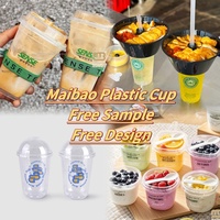 Offre Spéciale 400ml 500ml 600ml Bouteille de jus en plastique PET vide carré 13oz 16oz 19oz Bouteille de jus avec bouchon différent