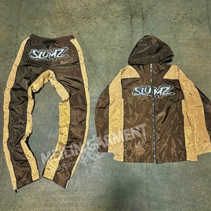 2024 Hot Sale Custom logo 3M Reflective Tracksuit Nylon Fashion Design Windbreaker Men Nylon Tracksuit - Product Image 2