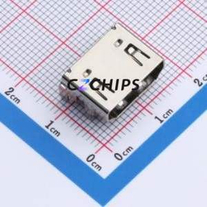 HDMI-019-FOO-T HDMI Connector SMD Connector ( Connector Type: HDMI-A )( Gender: Female )( Total Number of PINs: 19P ) - Product Image 1