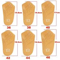 Semelle intérieure en cuir 3/4 longueur 2.5cm demi-coussin de chaussure pied plat orthèse soutien de la voûte plantaire semelles orthopédiques pour hommes et femmes pour chaussures