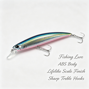 เหยื่อตกปลา ABS แบบแข็ง Minnow Crankbait ทนทาน เหมือนจริง สำหรับน้ำจืด น้ำเค็ม ปลาบาส ปลาเทราต์ แบบตีเหยื่อ รับผลิตตามสั่ง OEM - Product Image 2