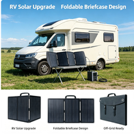 Panneau solaire monocristallin pliable 75W double vitrage tout noir avec chargeur PD60W USB-C QC3.0 étanche pour le camping et la randonnée