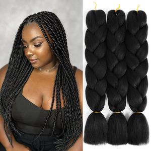 Venta al por mayor de fábrica: Extensiones de cabello sintético preestirado Ombre Jumbo de 82 pulgadas y 165 g para trenzas - Product Image 1