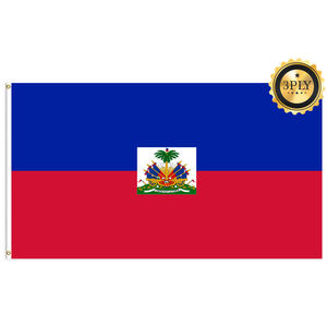 批发3x5ft英尺海地三角旗68D/100D聚酯可定制所有国家由可靠供应商快速交货 - Product Image 2