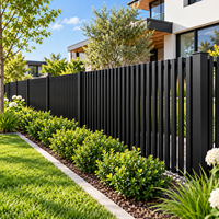 Panneaux de clôture en aluminium thermolaqué à lames verticales personnalisables pour jardins résidentiels