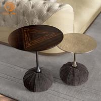 Livraison gratuite Nordic Center Tables design en marbre brun Table basse en marbre simple minimaliste antique