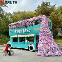 Remorque de crème glacée chinoise Tea Barbershop cart Station Electric Mobile Hair Salon Truck Double Deck food bus