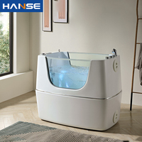 Baignoire de massage moderne autoportante de luxe pour chiens et chats avec système thermostatique, en acrylique, pour toilettage et spa à domicile