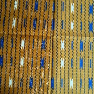 Tissu pagne de qualité supérieure, tissé batik uni, organza de poids moyen, Kente doré, pour fabricants de vêtements, Ankara, Wax africain, pour filles - Product Image 5