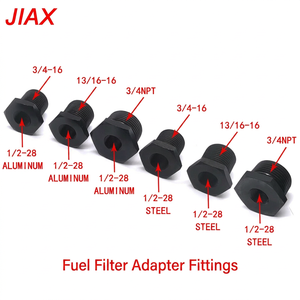 ตัวแปลงเกลียวกรองอลูมิเนียมสีดำ 1/2-28 เป็น 3/4NPT สำหรับงานกลึง CNC ปรับแต่งรถยนต์ รุ่น JXSS011C - Product Image 2