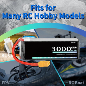 Литий-полимерный аккумулятор 11.<span class=keywords><strong>1</strong></span>В 3000мАч 6S 60C высокой мощности с разъемом XT60 для профессиональных радиоуправляемых моделей и OEM-проектов 802530 - Product Image 1