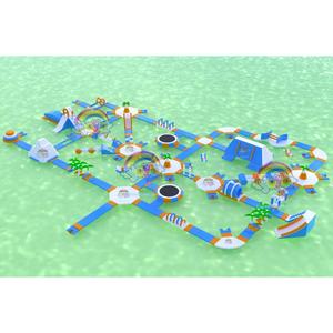 Parque acuático flotante a medida, equipo de parque acuático inflable personalizado para Sea Lake Beach Resorts, negocios de alquiler - Product Image 6