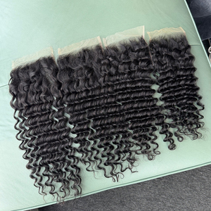 Vente en gros de closures en dentelle HD Deep Wave vierges vietnamiennes, tailles 5x5 et 6x6. Plusieurs tailles et formes de vagues disponibles. - Product Image 5