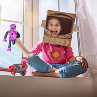 Juguete Robot Telescópico con Ventosa, Juguete Antiestrés con Forma de Tubo que Cambia de Forma, Recuerdo de Fiesta, Venta al por Mayor